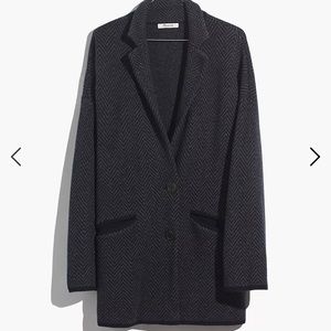 Madewell herringbone sweater blazer